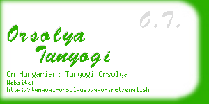 orsolya tunyogi business card